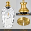 LBSQJ Glass Pendant Lights Kitchen Island 1 Pack 5.9" Clear