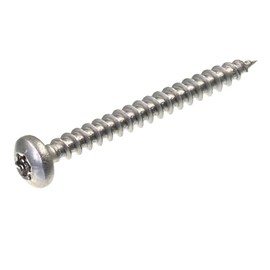 SECCARO 3 x 25 mm Chipboard Screw / Round Head / V2A VA A2 Stainless Steel / Fully Threaded Wood Screw / TX/Hexalobular Socket (Pack of 250)