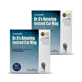Dr G's Amazing Ionized Cal Mag - Bone Health Calcium Magnesium Powder Supplement - 60 Sticks x 2 Packs for 4 Months (120 Count)