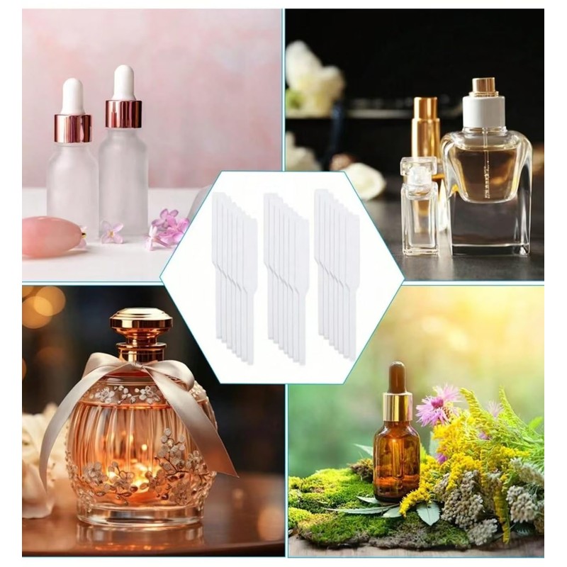 QISLOA 200 PCS Perfume Test Strips Disposable White Perfume Tester