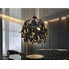 LED Pendant Light Dimmable Lampshade Diameter 38 cm Leaves Design