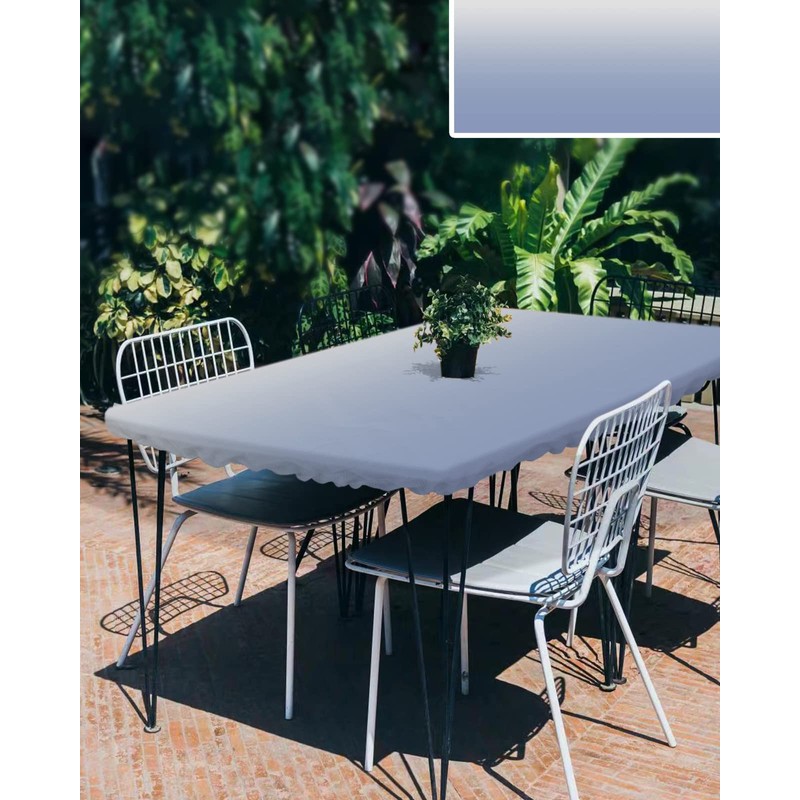 ARTSHOWING Blue and Gray Gradient Fitted Table Cover for 3
