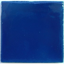 Mexican Tile Solid Blue Color Talavera Mexican Hand Painted Tiles Box of 100 Pieces S003