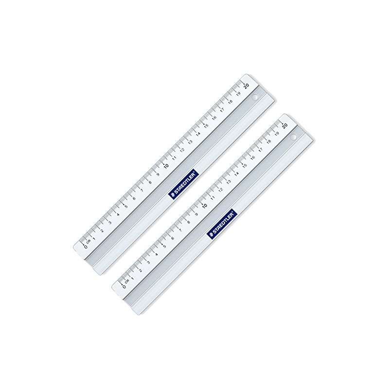 Staedtler 563 Ruler Metal 20 cm Pack of 2