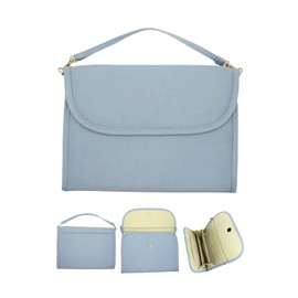 [TAOTAO] Maternal and Child Notebook Case, Large Capacity! Multi Case with Handle, blue