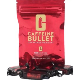 Caffeine Bullet Energy Gel Upgrade - Mint Caffeine Bullets -100mg Caffeine Gummies (4 Pack)