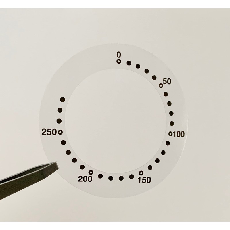 CookerStickers UK Replacement Oven Stickers. Black on Transparent PVC