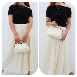 Syrads Shoulder Bags for Women Lightweight Puffy Tote Bag Hobo Bag Soft Lightweight Shoulder Bag Women Shoulder Bag, White