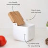 KOOK TIME Kitchen salt pot with lid | Ceramic salt