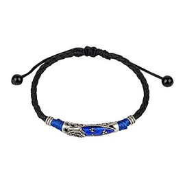 Ancient Tribe Handmade Adjustable Leather Anklet (Blue)