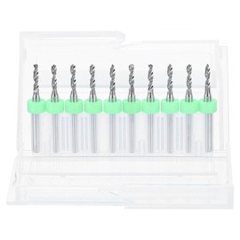 HARFINGTON 10pcs PCB Drill Bit Set 1/8" Shank 2.2mm Tungsten Carbide Micro Twist Drill Bits Tools for Print Circuit Board Jewelry Plastic Wood Soft Metal