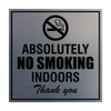 Signs ByLITA Square Absolutely No Indoor Smoking Thank You Sign(Brushed