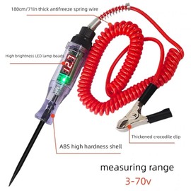 Circuit Tester, 3-70v Dc Voltage Tester with Digital Test Light Flashlight Measures Polarity Continuity, for Automotive Fuse Tester Wiring Circuit Checking