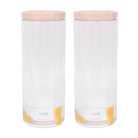 YöL Pack of 2 2200ml Stackable Dry Food Storage Canisters Tub Kitchen Container Freezer Safe