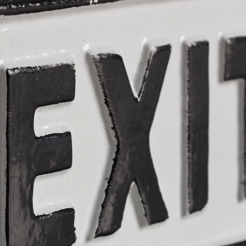 Relaxdays Exit Antique Design Arrow Right Sign Sign Wall &