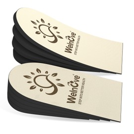 Welnove Orthopaedic Heel Lift for Women Shoes - (1 Pair) 4 Layers Adjustable Shoe Lifters for Uneven Legs Leg Length Discrepancy, Heel Pain, Plantar Fasciitis - Medium