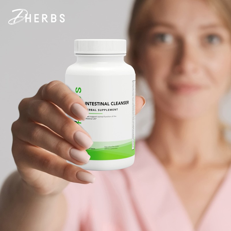 DHerbs Intestinal Cleanser Digestion Supplement, 100 Vegetarian Capsules- Digestive System