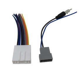 Car Radio Stereo Wire Harness with Antenna Adapter Cable Connector Fit for 2007-2018 Nissan Sentra, 5.9 inch by Huoptl