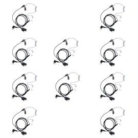 BVMAG CLS 1110 Earpiece for Motorola,Acoustic Tube Earpiece Compatible with cp200d cp200 cls1110 rdm2070d cls1410 cp185 walkie Talkie 2 Way Radio 10 Pack
