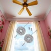 2 Pack Silver Ceiling Fan Pull Chain 3.3 Feet Metal