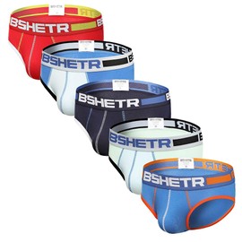 Men's Underwear Briefs 5-Pack Cotton Low Rise Multi Color Soft Underpant (Multi(5-Pack), XX-Large 37"-39", 94cm-100cm)