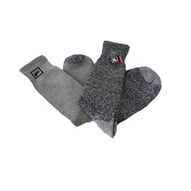 Extreme Men's Winter/Hiking/Skiing Socks, 2 Pair, 6-12, Grey and Heather Gray