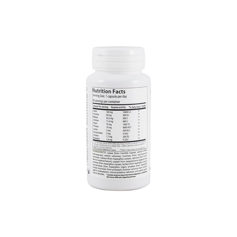 Digestive Enzymes | 90 Veggie Capsules | Food Supplement |
