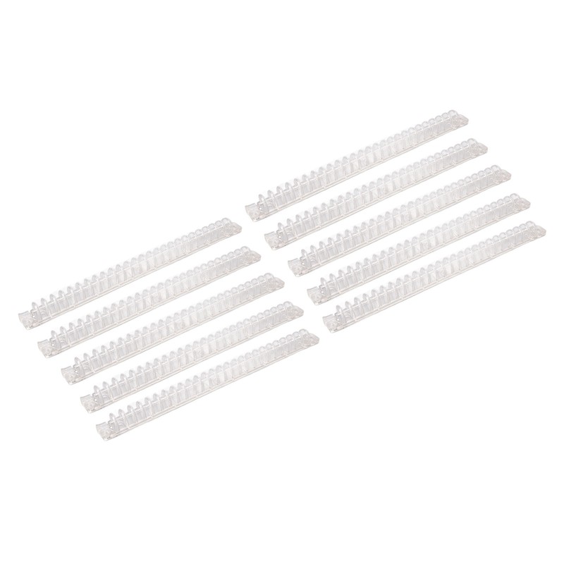 10Pcs Binding Spines Plastic Comb Spiral Coil 26 Holes 100