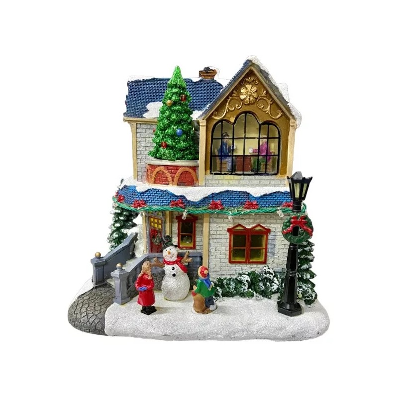 Home Accents Holiday Villa Casa Navideña Iluminada Luz Led Y