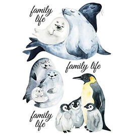 Ideen mit Herz Colour iron-on transfer, DIN A4, polar animals, textiles such as T-shirts and bags with iron-on motifs, iron on pictures, quick and easy, DIY textile design