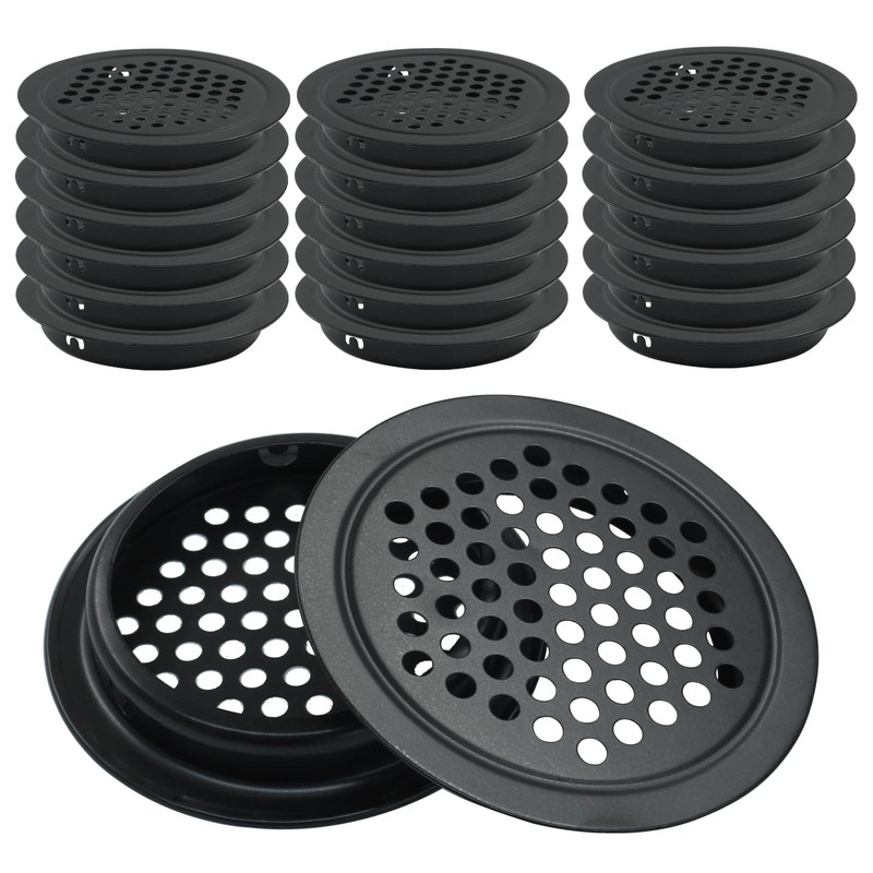 Unlorspy 20 Pcs Circular Soffit Vents 2.1 Inch(53mm) Stainless Steel