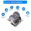 Fixhando 2 Inch Stainless Steel Caster Wheels Set of 4,
