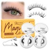 QUEWEL Magnetic Lashes Natural Look, 2 Pair Reusable Magnetic Eyelashes
