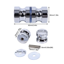 Aluminiumlegierung Türgriff für einzelne Glastür Knob Badezimmer Duschkabine