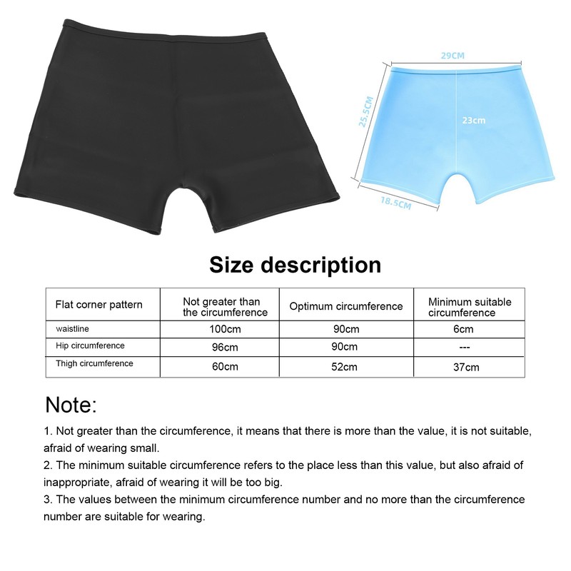 Women Silicone Swim Short Waterproof Leakproof 4 Corner Swimming Shorts