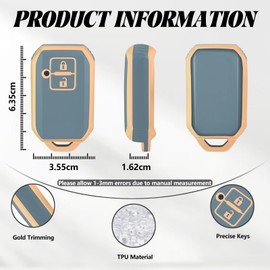 TOOMUME Car Key Cover TPU, Car Key Case Fit for Suzuki Swift V Sport Waggon R Monopoly Ignis Ertiga XL7 Spacia MK53S Jimny Sierra Maruti Dzire, Protective Key Fob Cover Key Fob Case