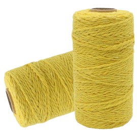 YZSFIRM Bakers Twine Cotton String: 2mm Yellow Bread Twine String - 656 Feet String for Gift Wrapping