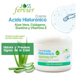 Crema Ácido Hialurónico Colágeno Elastina Joss Fervier Momento Aplicación Día Noche Tipo Piel Todo