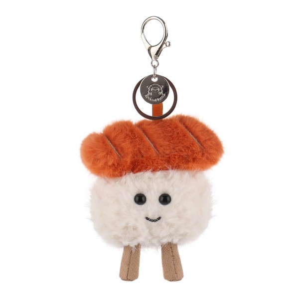 Apricot Lamb Salmon Sushi Cute Plushies Keychain, Soft Stuffed Plush