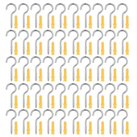 50pcs 2” 304 Stainless Screw Eyes Small Eyelet Screws Lag Eyebolt Steel Heavy Duty Hook Duty Lag Thread Eyebolt (50 pcs 2")