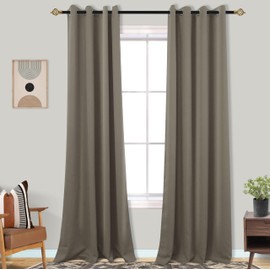 Mrs.Naturall - Cortinas opacas con ojales para recámara, 52 x 108 pulgadas de largo