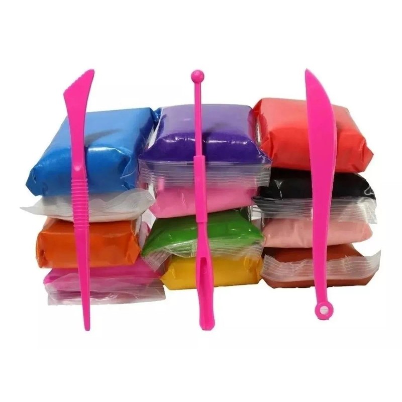 Super Carly Foamy Moldeable Manualidades 12 Colores Plastilina