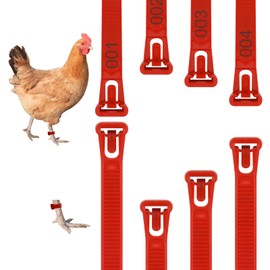 Numbered Chick Leg Bands 100PCS Poultry Leg Bands Identification Chicken Leg Clip Zipper Ties Adjustable Poultry Foot Leg Bands Tags for Farm Chickens Ducks Goose Turkey Poultry Identification