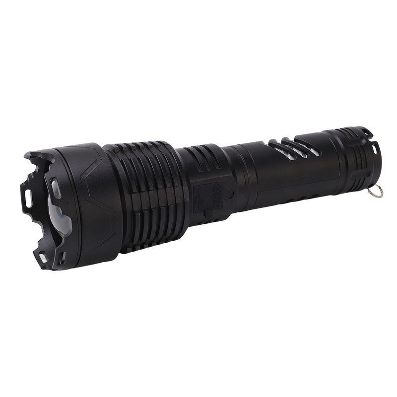 Telescopic LED Flashlight High Bright USB Rechargeable Zoomable Flashlights IPX4
