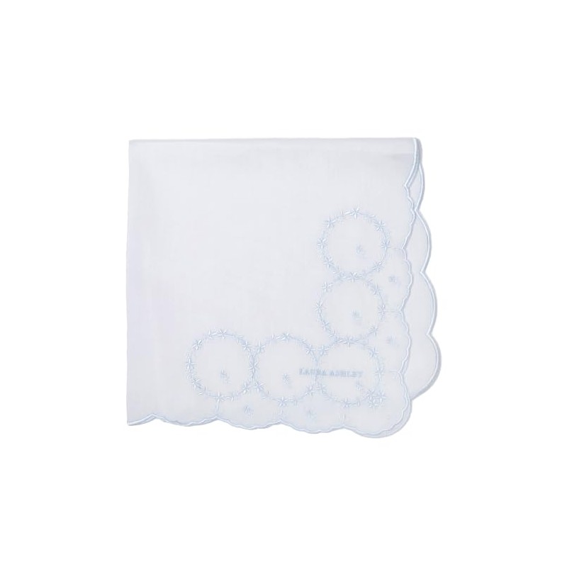 Laura Ashley 05601197 Handkerchief Embroidery Handkerchief, Women's, Small Flower Pattern,
