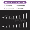 Swpeet 360pcs 6 Sizes M3 White Nylon Pan Round Head