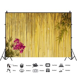 CSFOTO 5x3ft Chinese Style Backdrop Chinese Countryside Natural Landscape Theme Party Decorations Blooming Flowers Birthday Party Background Tearoom Decor Photo Backdrop Japanese Background