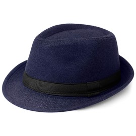 Coucoland Panama Hat - Men’s Mafia Gangster Fedora Trilby Bogart Hat - Men's 1920s Gatsby Costume Accessory -
