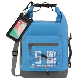 MORXPLOR Bolsa Seca Impermeable, Mochila Seca Enrollable de 5L/10L/20L/30L/40L/55L con Funda Impermeable para teléfono para natación, Kayak