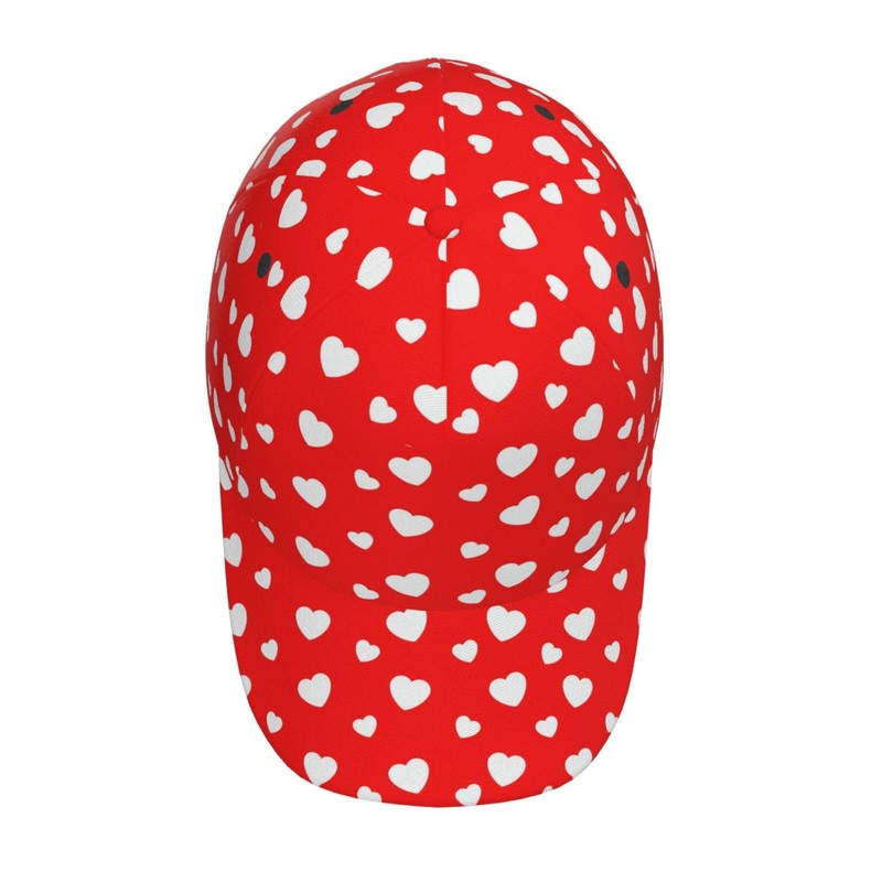 Valentine Heart Pattern Hats Women Men Valentines Day Baseball Cap